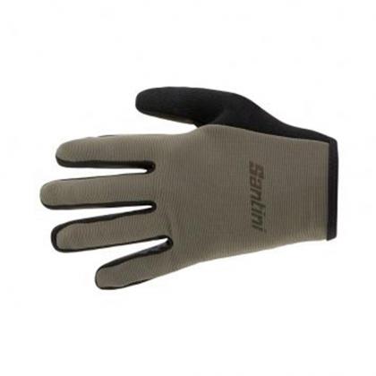 Santini MTB full finger grey gloves with silicone grip

