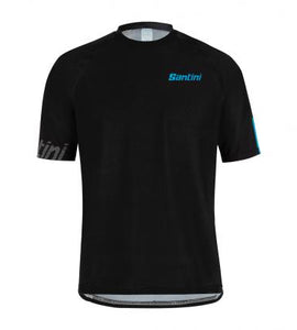 Santini MTB Sasso Jersey-(Black-Turquoise)