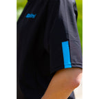 Santini MTB Sasso jersey front view in black and turquoise