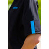 Santini MTB Sasso jersey front view in black and turquoise