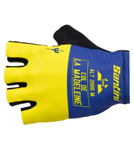 Santini Maillot Jaune Col De La Madeleine Gloves-Print