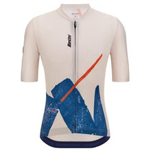 lightweight breathable gravel cycling jersey in beige with Polartec fabric and mesh storage pockets for summer rides