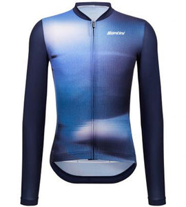 Santini Ombra Eco Sleek Long Sleeve Unisex Jersey-(Blue)