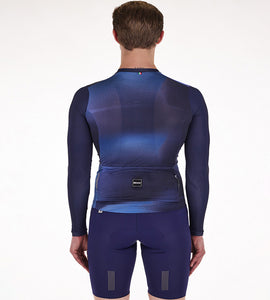 Santini Ombra Eco Sleek Long Sleeve Unisex Jersey-(Blue)