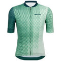 Santini Paws Teal cycling jersey, front view, highlighting its cooling, breathable fabric for summer rides