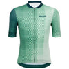 Santini Paws Teal cycling jersey, front view, highlighting its cooling, breathable fabric for summer rides