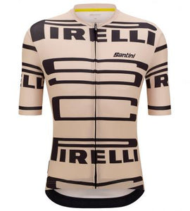 Santini Pirelli Sport Club Unisex Jersey-(Beige)