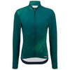 Front view of Santini Pure Dye thermal cycling jersey in Fluo Green