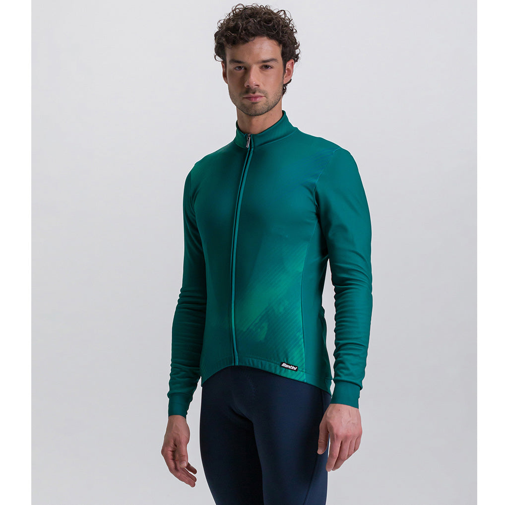 Santini Pure Dye thermal jersey for cold weather cycling