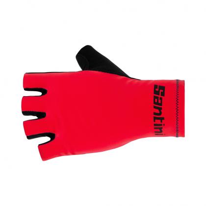 Santini Redux Istinto red cycling gloves short finger 

