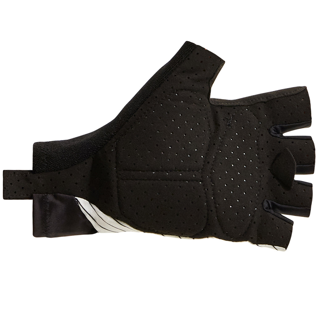 Lightweight breathable Santini white cycling gloves for hot weather

