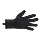 Full finger Santini winter cycling gloves in black with reflective logo

