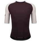 Santini Terranova Pelle cycling jersey in dark brown color