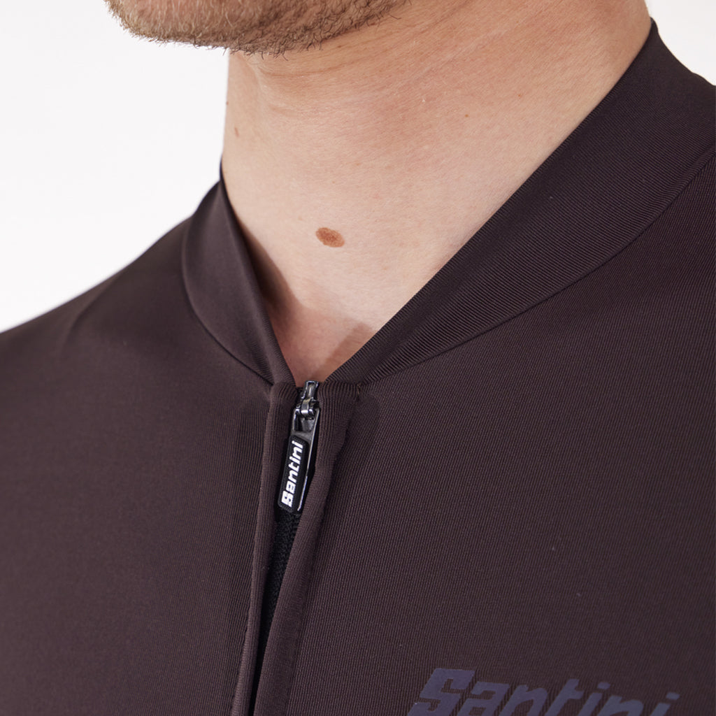 Santini unisex jersey with raw-cut sleeves for ergonomic fit

