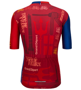 Santini Tour De France Bologna Jersey-(Print)