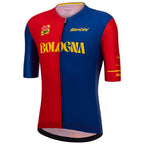 Front view of Santini Bologna jersey with city-inspired graphics

