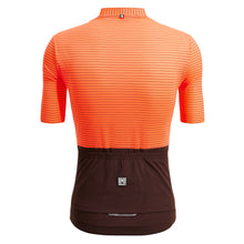 Back view of Santini Colore Riga jersey showing triple rear pockets and reflective insert