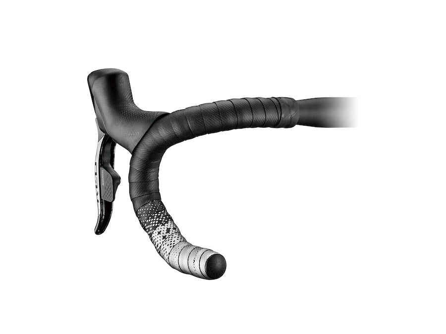 Metallic silver cycling handlebar tape anti-slip synthetic leather