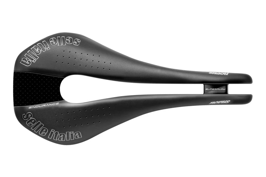 Selle Italia NOVUS Endurance TM Superflow saddle for long road and gravel rides