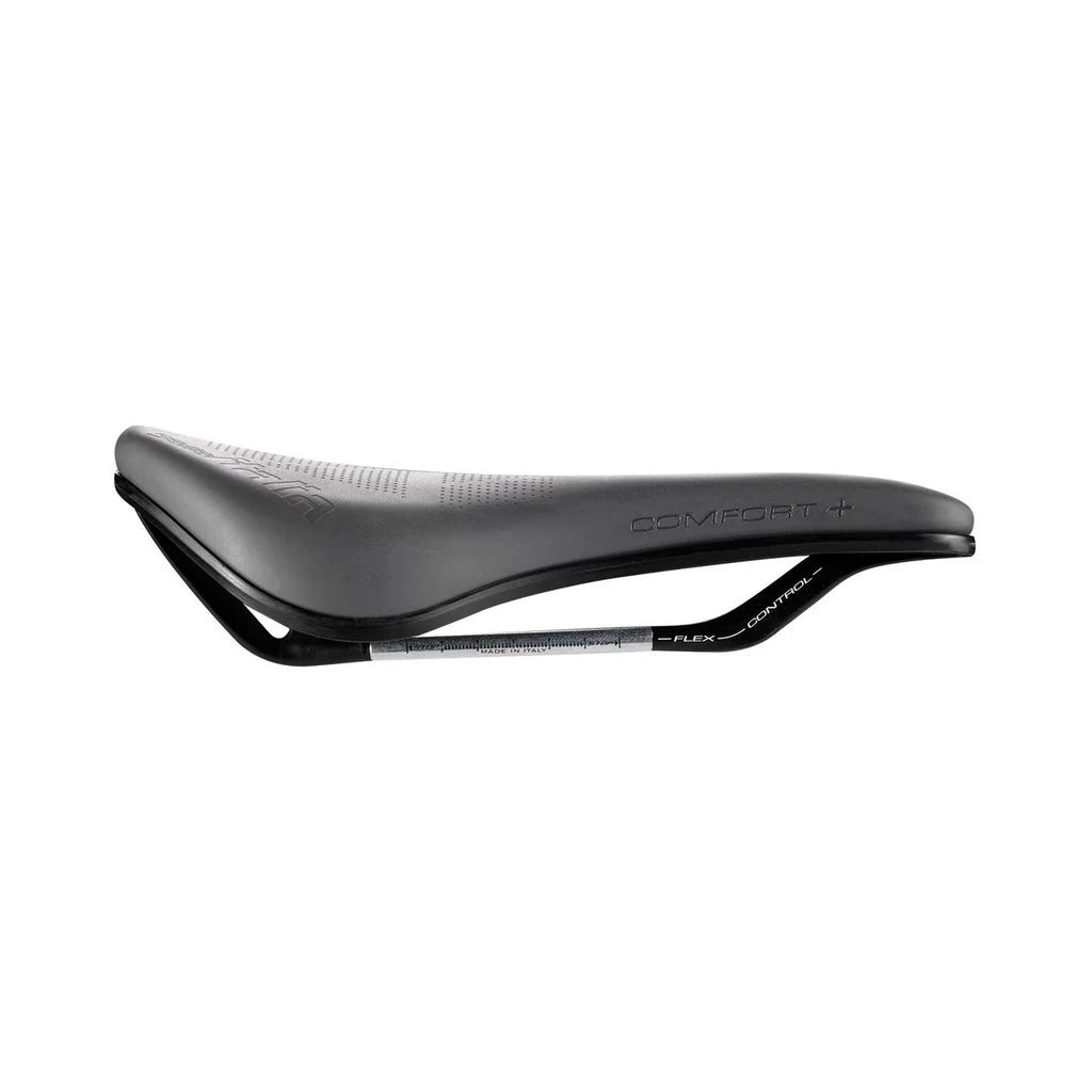 Wave-shaped Selle Italia Model X Comfort Plus Grey Superflow saddle