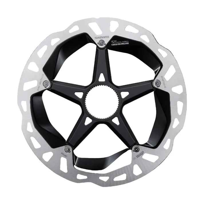 Shimano RT-MT900 140mm Center Lock disc rotor with ICE TECHNOLOGIES FREEZA for efficient heat control, lightweight design, and consistent braking performance
