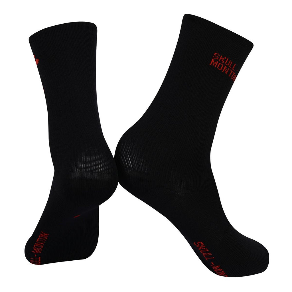 Lightweight skull cycling socks for hot weather cycling