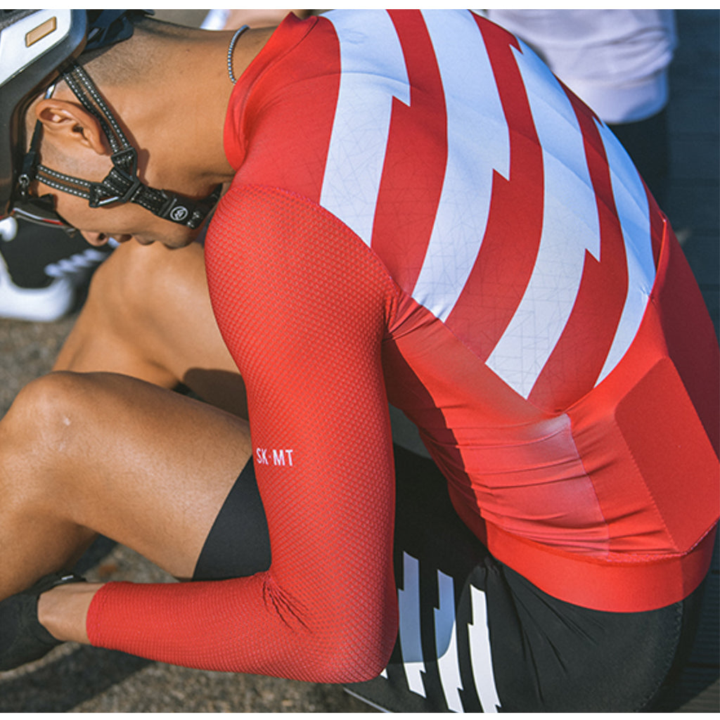 men’s long sleeve cycling jersey aerodynamic road cycling fit