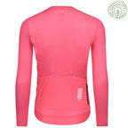 Pink summer cycling jersey with antibacterial cooling fabric
