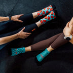 Berries tab socks with anti-slip heel tab and seamless toe