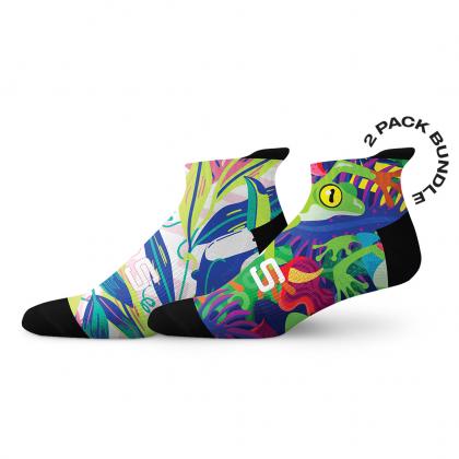Sox Birds & Frogs Tab Combo Socks pack of 2 performance ankle socks