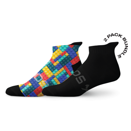 Sox Blocks Tab Combo Socks pack of 2 performance ankle socks