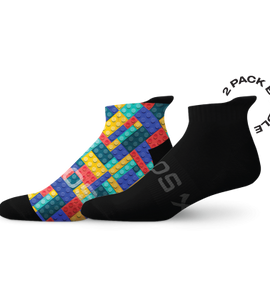Sox Blocks Tab Combo Socks - Pack Of 2
