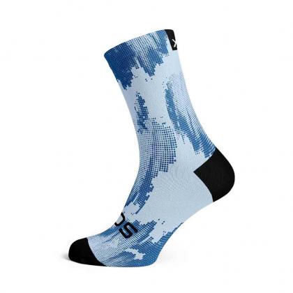 Sox Blue Gravel Minimalist Crew Socks cycling design