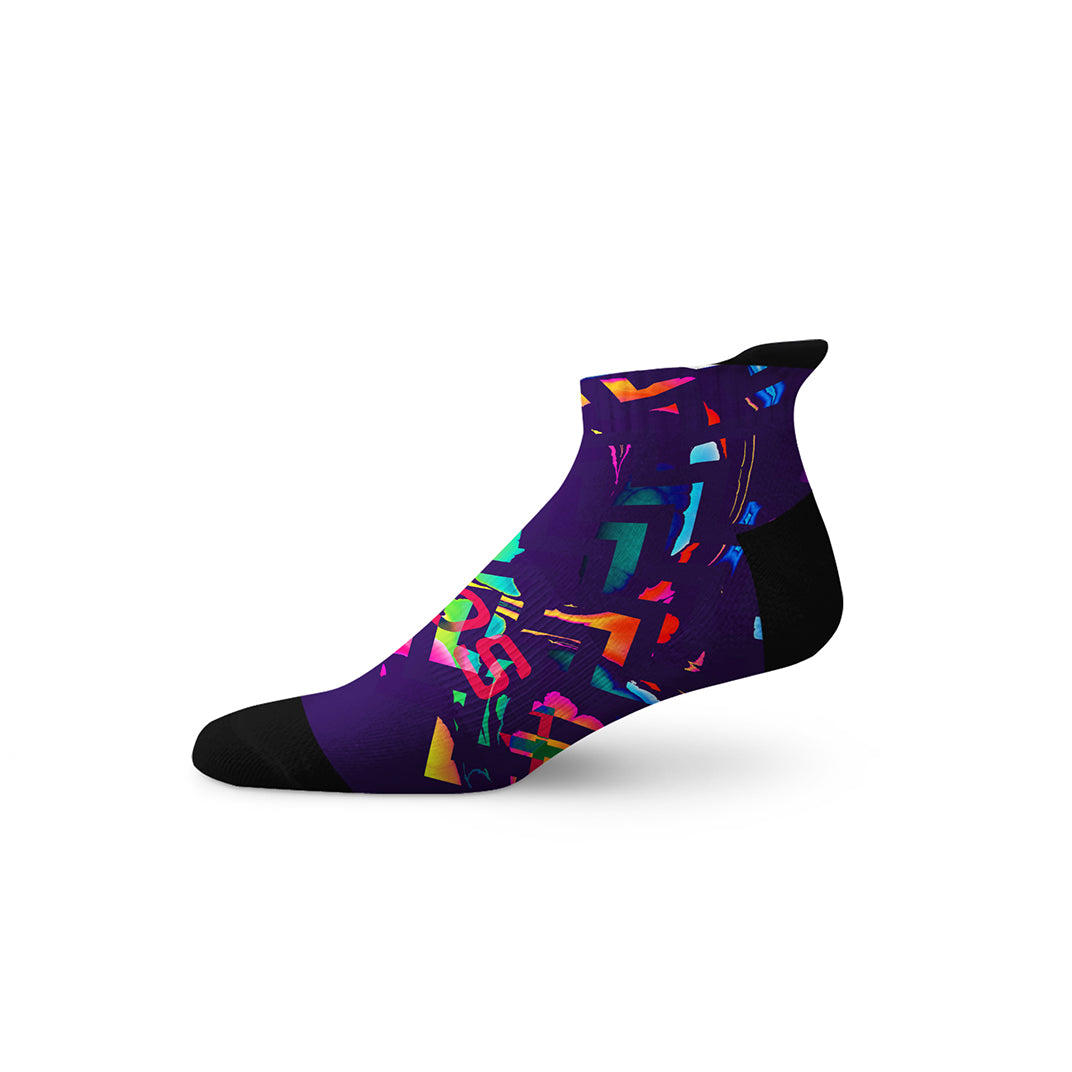 Multicolour tab socks for running and cycling