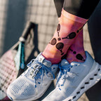 Padel crew socks with reinforced heel and toe