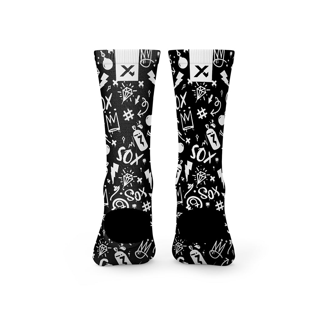 Black casual crew socks by Sox Footwear