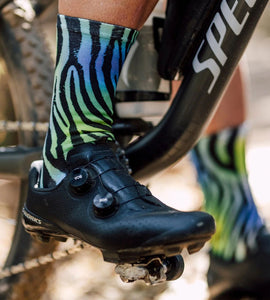 Sox Electric Zebra Green Casual Crew Socks