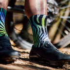 Sox Electric Zebra Green Casual Crew Socks