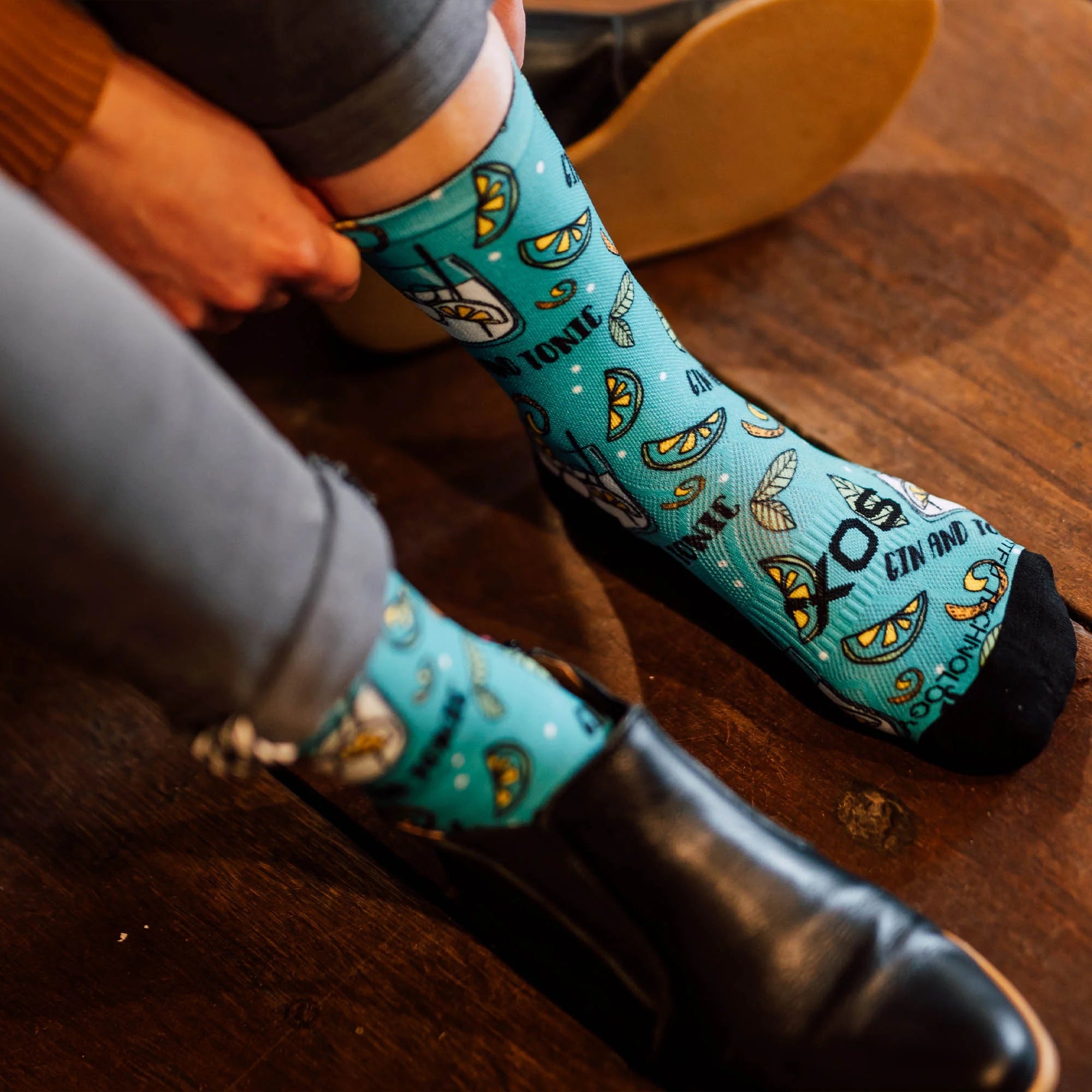 Gin themed casual crew socks by Sox Footwear