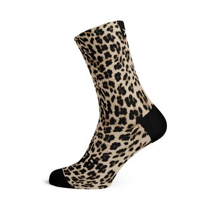 Sox Golden Leopard casual crew socks with bold leopard print