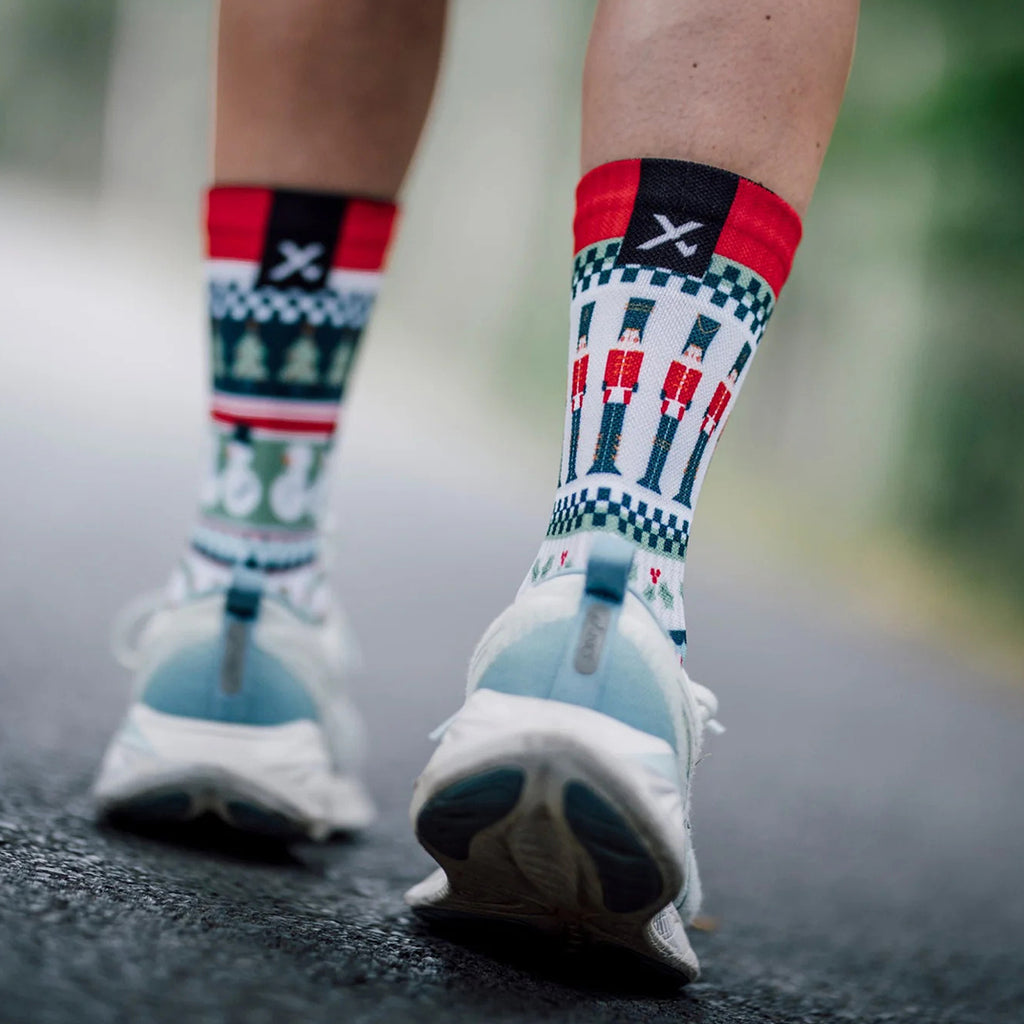 Festive Christmas socks for runners and cyclists – Nutcracker crew socks