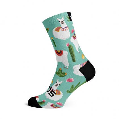 Sox Llama Casual Crew Socks with colourful llama design