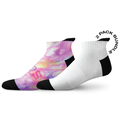 Lightweight Magicorn ankle tab socks with anti-slip heel