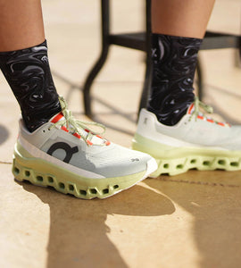 Sox Marble Black Casual Crew Socks