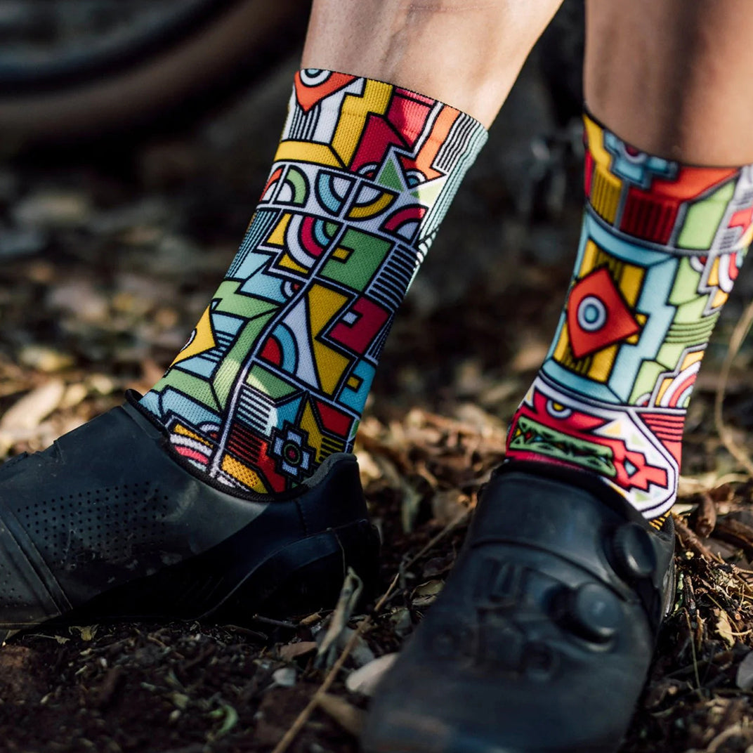 Sox Ndebele crew socks with seamless toe