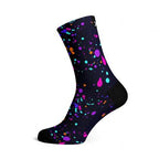 Sox Purple Splash casual crew socks for cycling