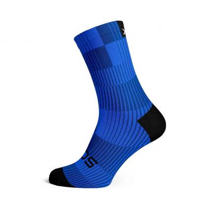 Sox Slight Blue minimalist crew socks with striped athletic design