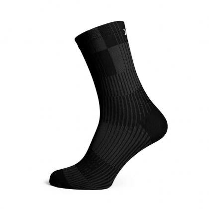 Sox Slight charcoal minimalist crew socks with striped athletic design