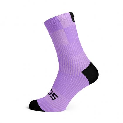 Sox Slight lilac minimalist crew socks with striped athletic design