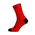 Sox Slight red minimalist crew socks with striped athletic design